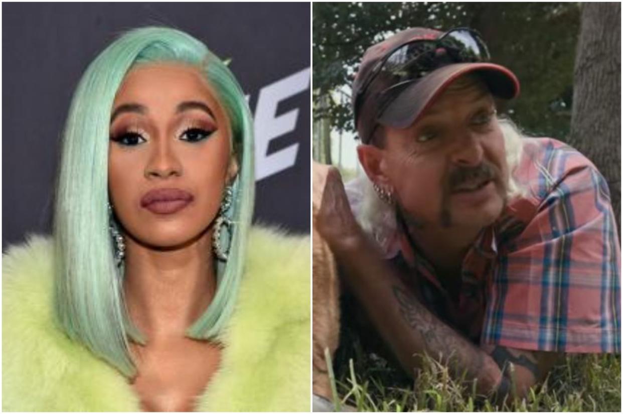 Cardi B claims she wants to free Joe Exotic from prison: Getty/Netflix