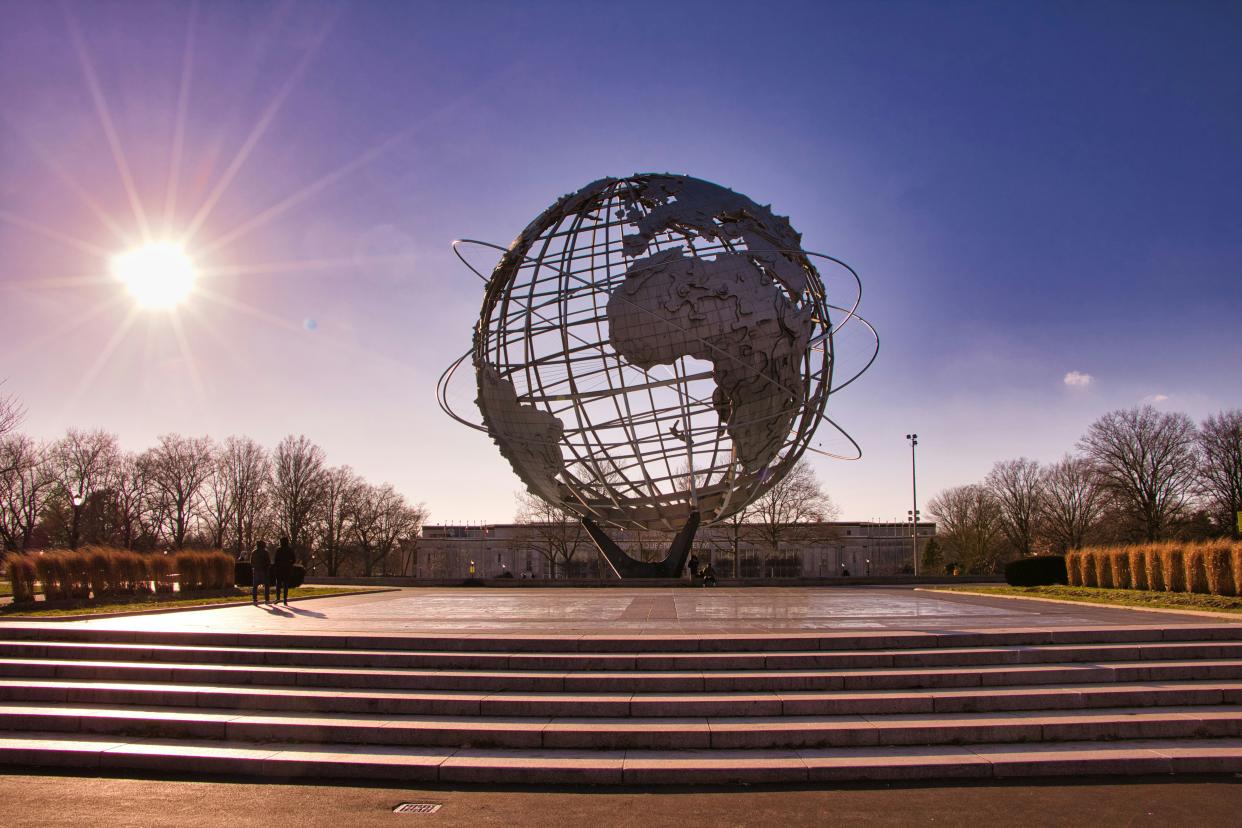 The Unisphere in Queens, N.Y. - a tourist attraction built for the 1964 World's Fair.