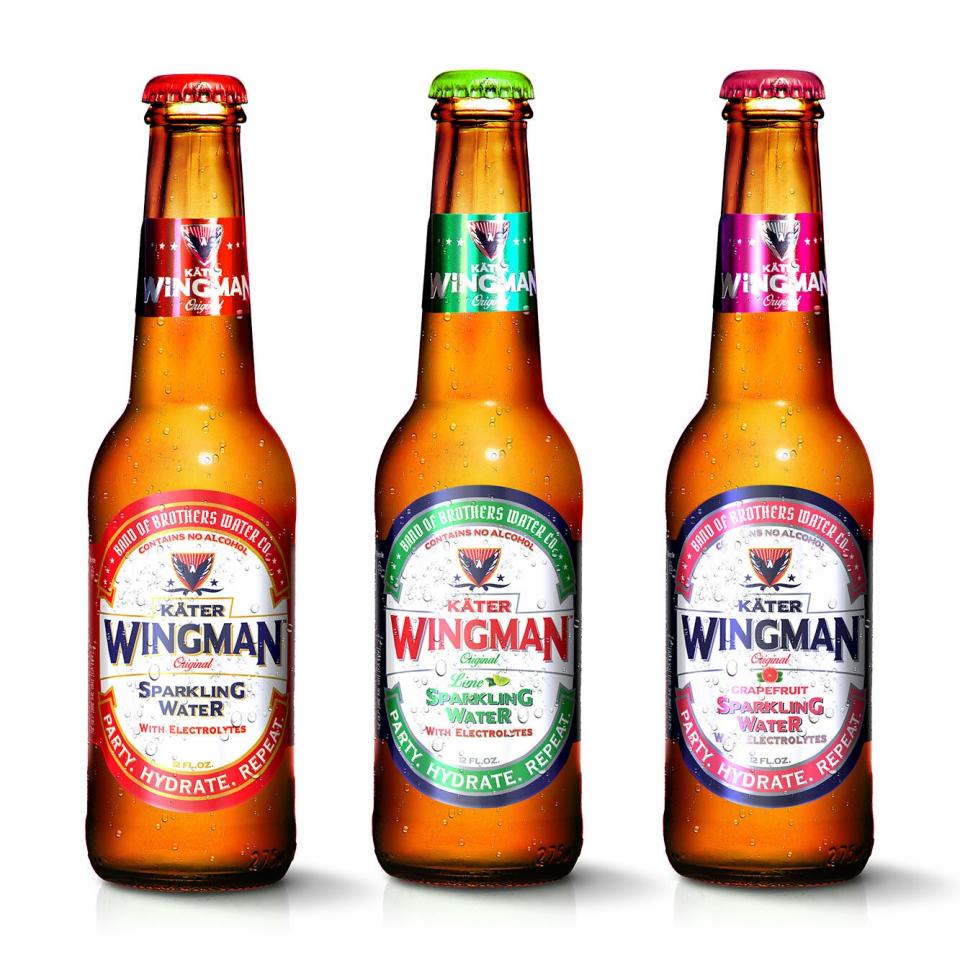 Wingman sparkling water with electrolytes