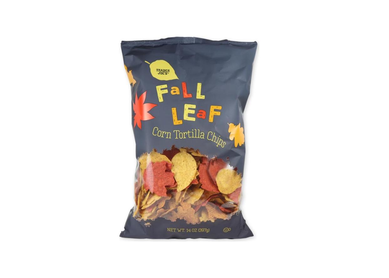 trader joes new fall products 2024 fall leaf tortilla chips