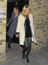 <p>Is that a red heel we see? It sure is! Moss paired her sequin dress and white fur coat with black Louboutin heels on her 38th. Despite the sequins, the <a href="http://www.dailymail.co.uk/tvshowbiz/article-2087516/Kate-Moss-tones-trademark-hedonism-38th-birthday.html%20" rel="nofollow noopener" target="_blank" data-ylk="slk:model enjoyed a low-key dinner;elm:context_link;itc:0;sec:content-canvas" class="link ">model enjoyed a low-key dinner</a> with her husband and friends in London. <br><br><br></p>