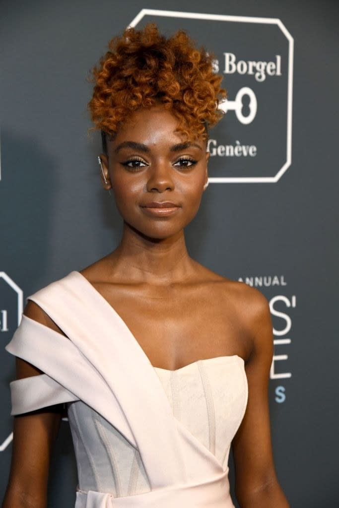 closeup of Ashleigh Murray at an event