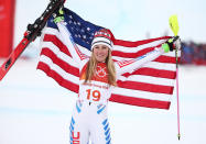 <p>Silver medalist, Mikaela Shiffrin of the United States celebrates on the podium during the Ladies’ Alpine Combined on day thirteen of the PyeongChang 2018 Winter Olympic Games at Yongpyong Alpine Centre on February 22, 2018 in Pyeongchang-gun, South Korea. (Photo by Dan Istitene/Getty Images) </p>