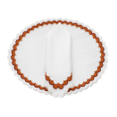 <p>cecebarfieldinc.com</p><p><strong>$475.00</strong></p><p>These scalloped dinner napkins are the perfect pairing for your pumpkin-filled centerpieces. Plus, they come in array of colors that will pair with any fresh-from-the-garden arrangement.</p>