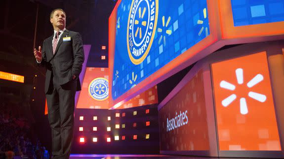 Doug McMillon, chief executive officer and president, during the annual Wal-Mart Shareholders Meeting on Friday, June 3, 2016, in Fayetteville, Ark.