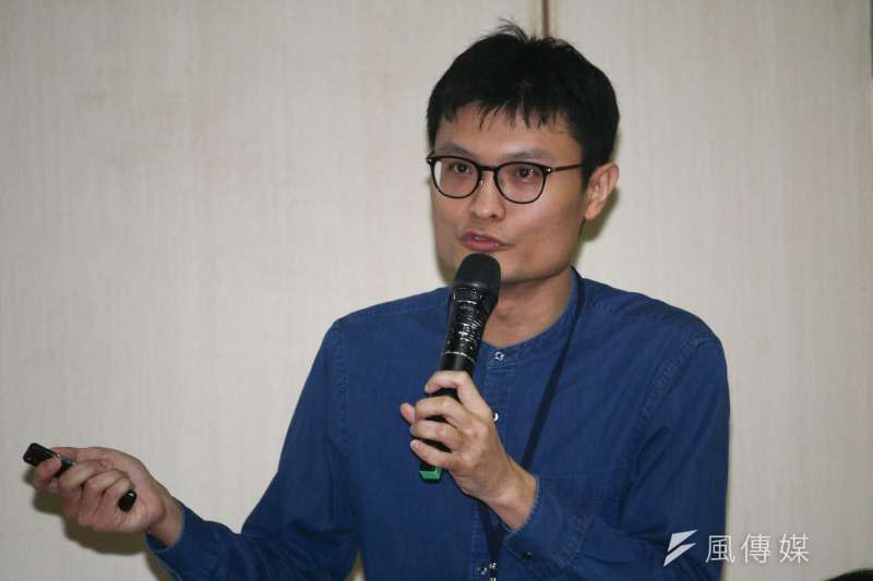 20190329-政大陳昱齊同學出席「鄭南榕&言論自由」學術研討會，並發表論述。（蔡親傑攝）
