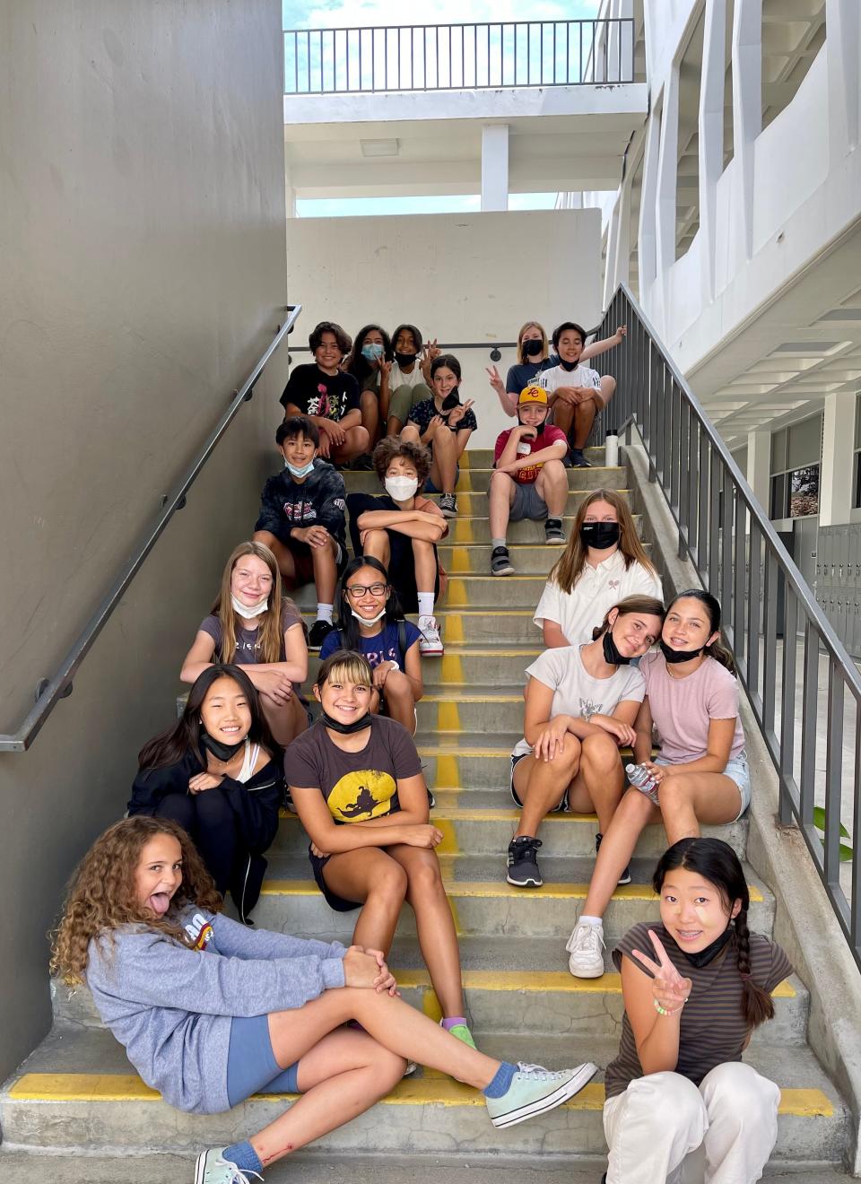 Samantha Karsh took a photo of her seventh grade class from California.