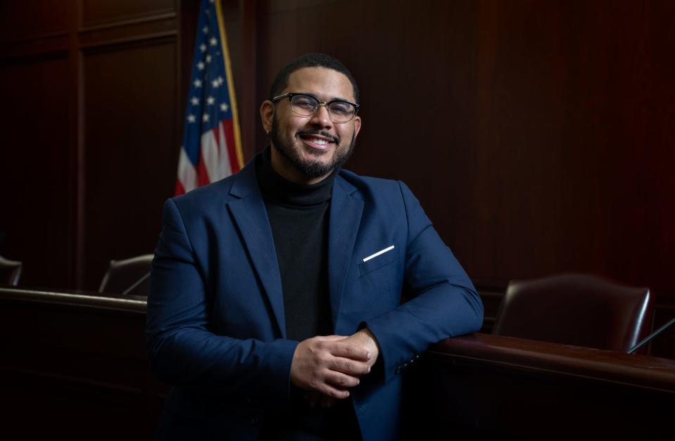 Third-year RWU law student Jonte' McKenzie, president of the school's Student Bar Association, plans to spend a year clerking in state Superior Court after graduation.