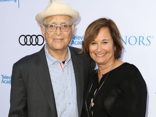 <p>Tasia Wells/FilmMagic</p> Norman Lear and daughter Maggie Lear at the 11th Annual Television Academy Honors in May 2018.