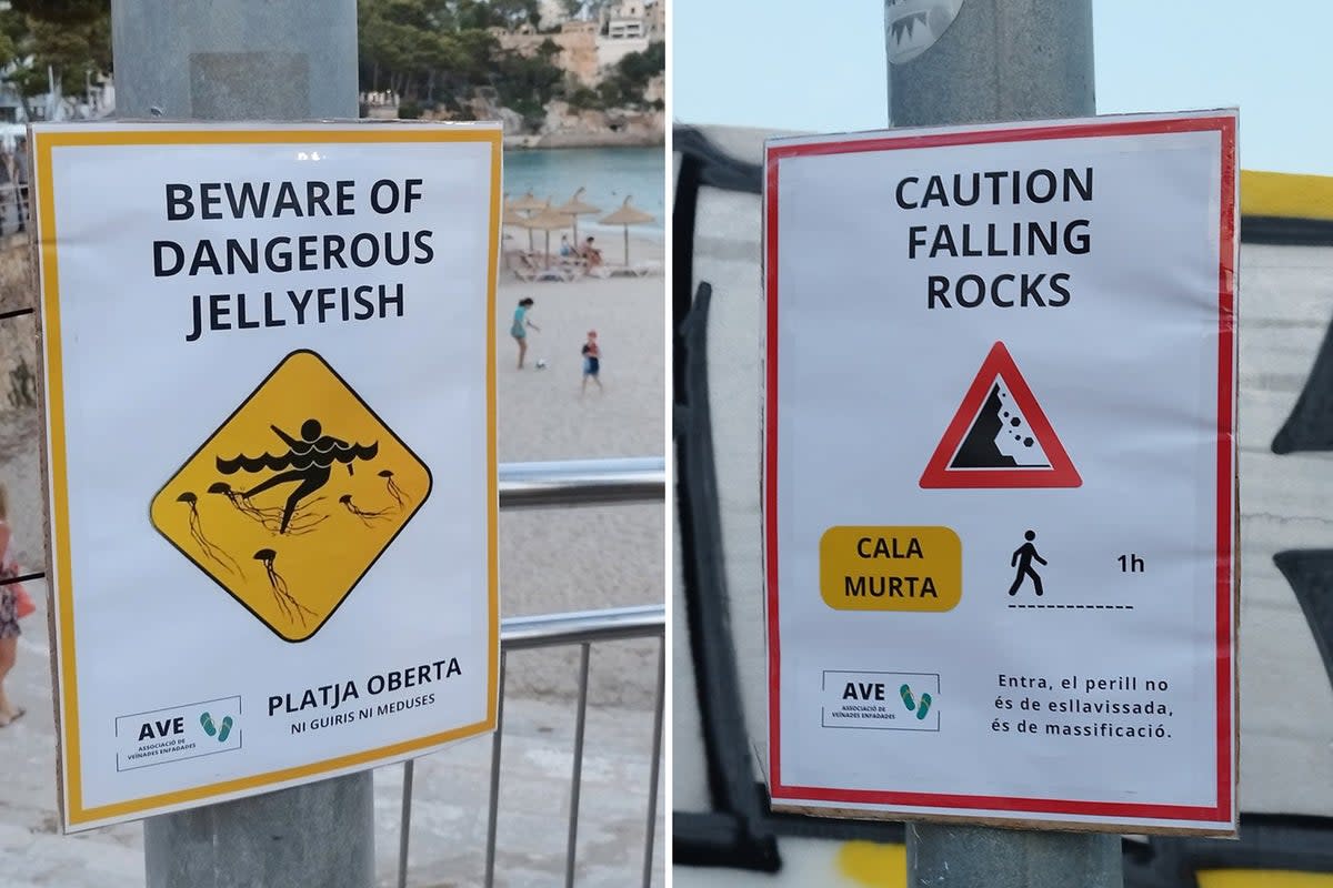 Access to some of Mallorca’s beaches called into question by unofficial signs (Coordinadora anticapitalista de Manacor)