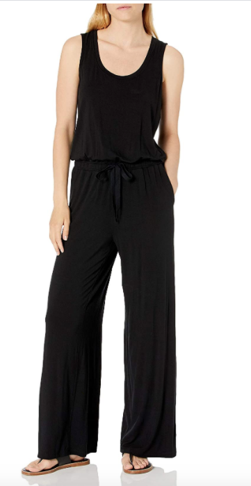 Amazon Essentials Sleeveless Scoop-Neck Wide-Leg Jumpsuit