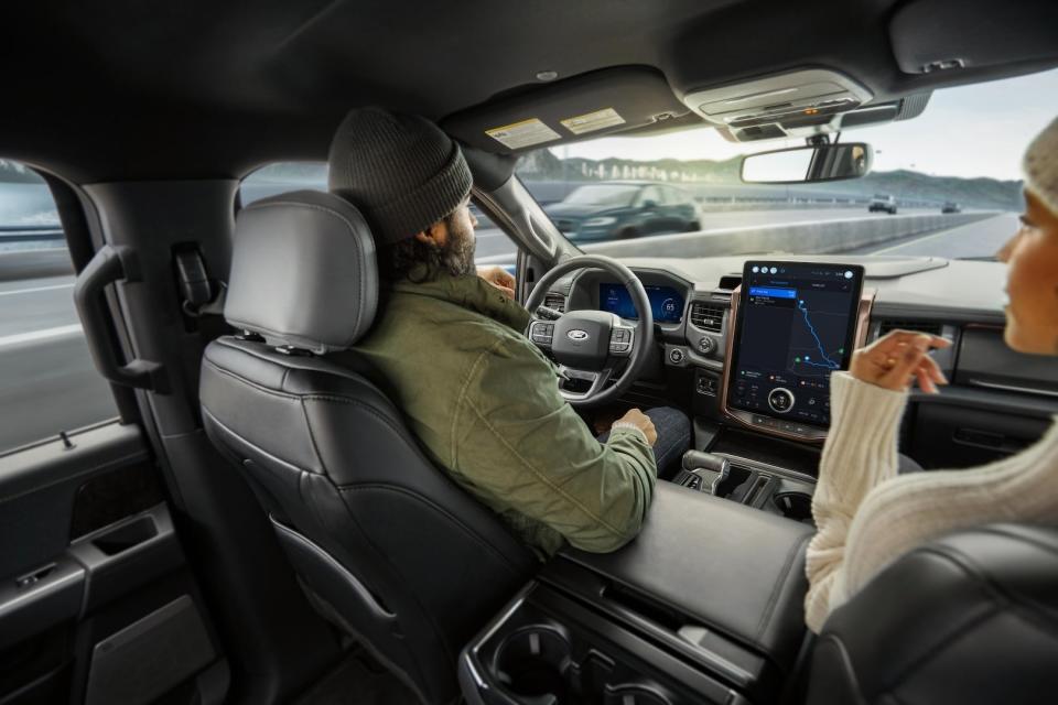 Ford BlueCruise being used in an F-150