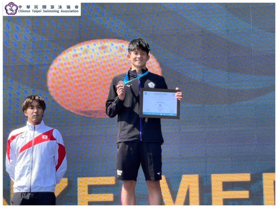 卓承齊在本屆公開水域亞錦賽獲得1銀1銅。（翻攝自中華民國游泳協會 Chinese Taipei Swimming Association臉書）