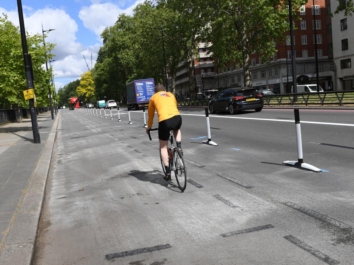 <p>Are pop-up cycle lanes doing more harm than good?</p> (PA)