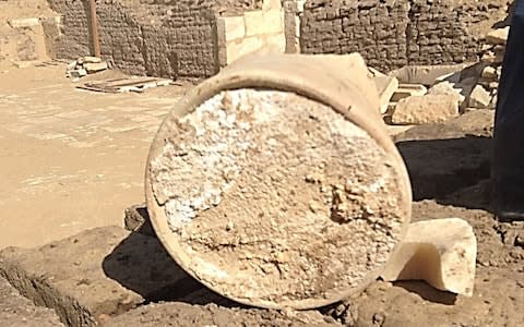 Last month archeologists working on an ancient Egyptian tomb announced they had discovered the remains of 3,200-year-old cheese - Credit: University of Catania