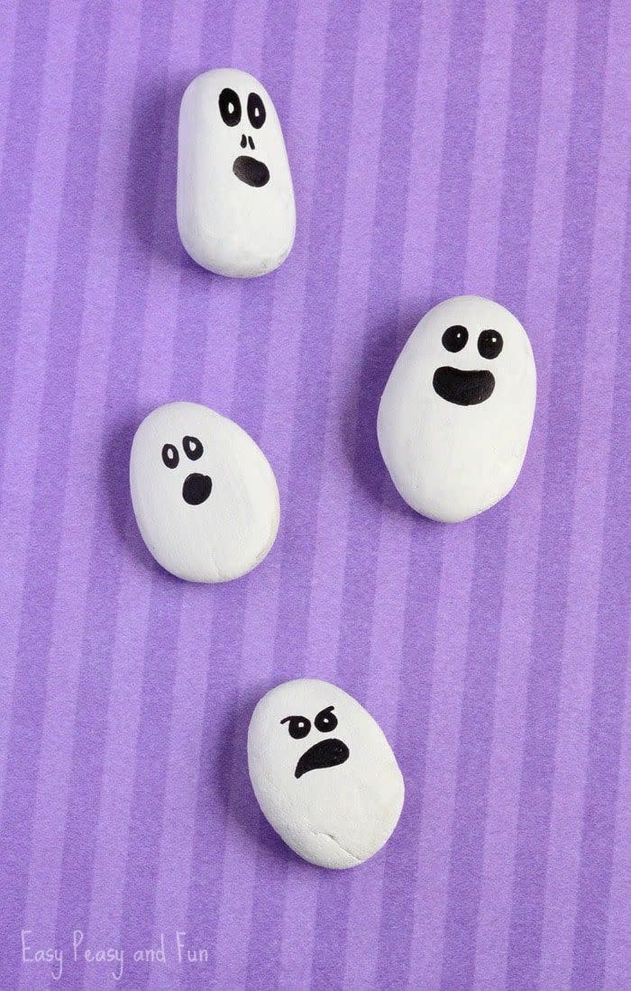 Painted Rock Ghosts