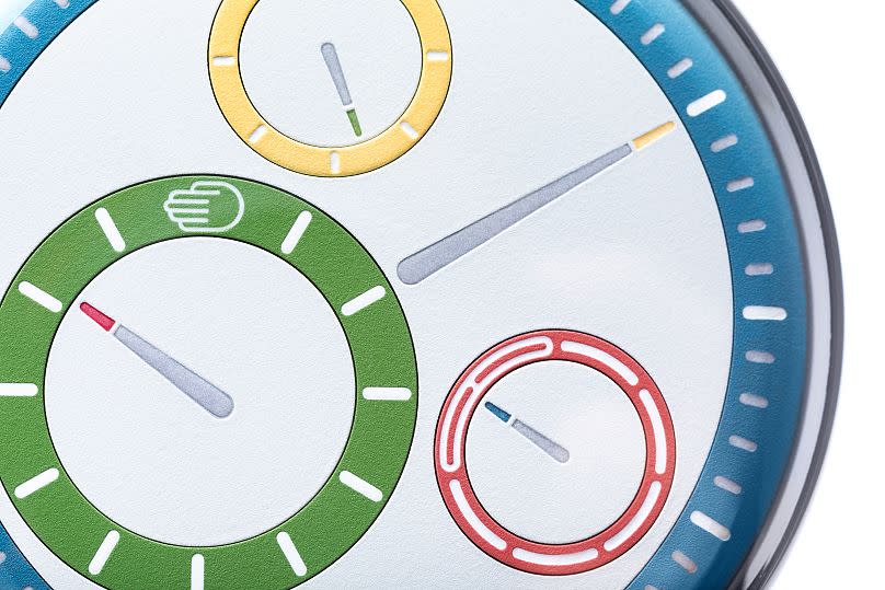 The trompe l'oeil design is often mistaken for a digital watch face on first glance.