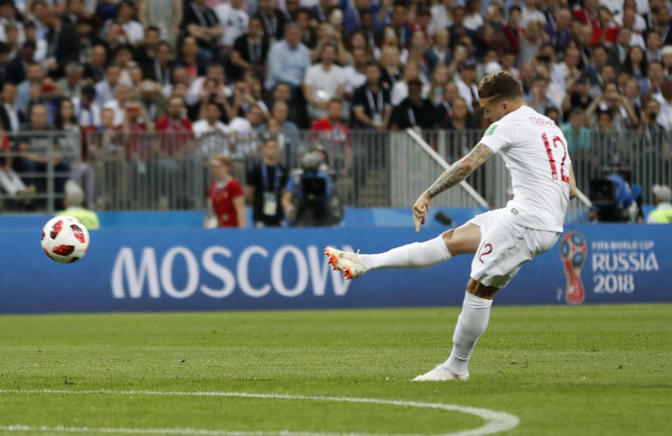 <p>Trippier lined up his free-kick… </p>