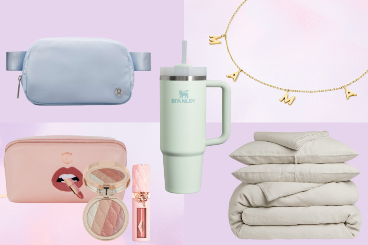 Need help with Mother's Day shopping? I've got you covered.  (Photos via Lululemon, Stanley, Mejuri, Charlotte Tilbury and Parachute)