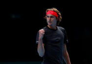 Tennis - ATP Finals - The O2, London, Britain - November 12, 2018 Germany's Alexander Zverev reacts during his group stage match against Croatia's Marin Cilic Action Images via Reuters/Andrew Couldridge