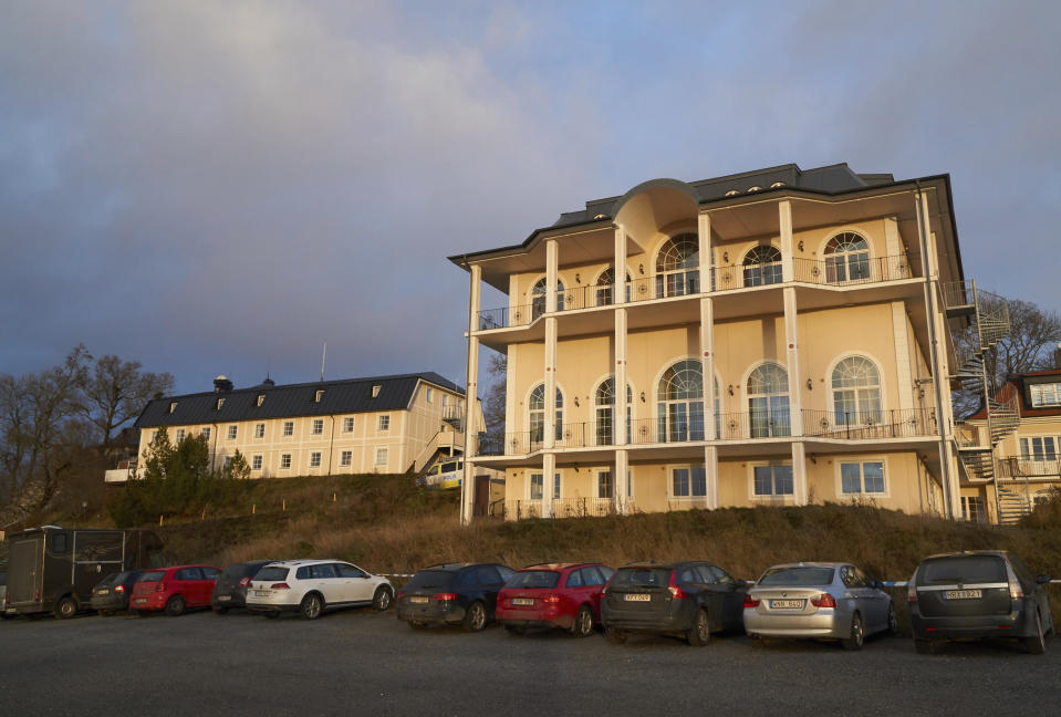 An exterior view of Johannesberg Castle, in Rimbo, 50km north of Stockholm, Sweden, Tuesday Dec. 4, 2018. (AP Photo/David Keyton)