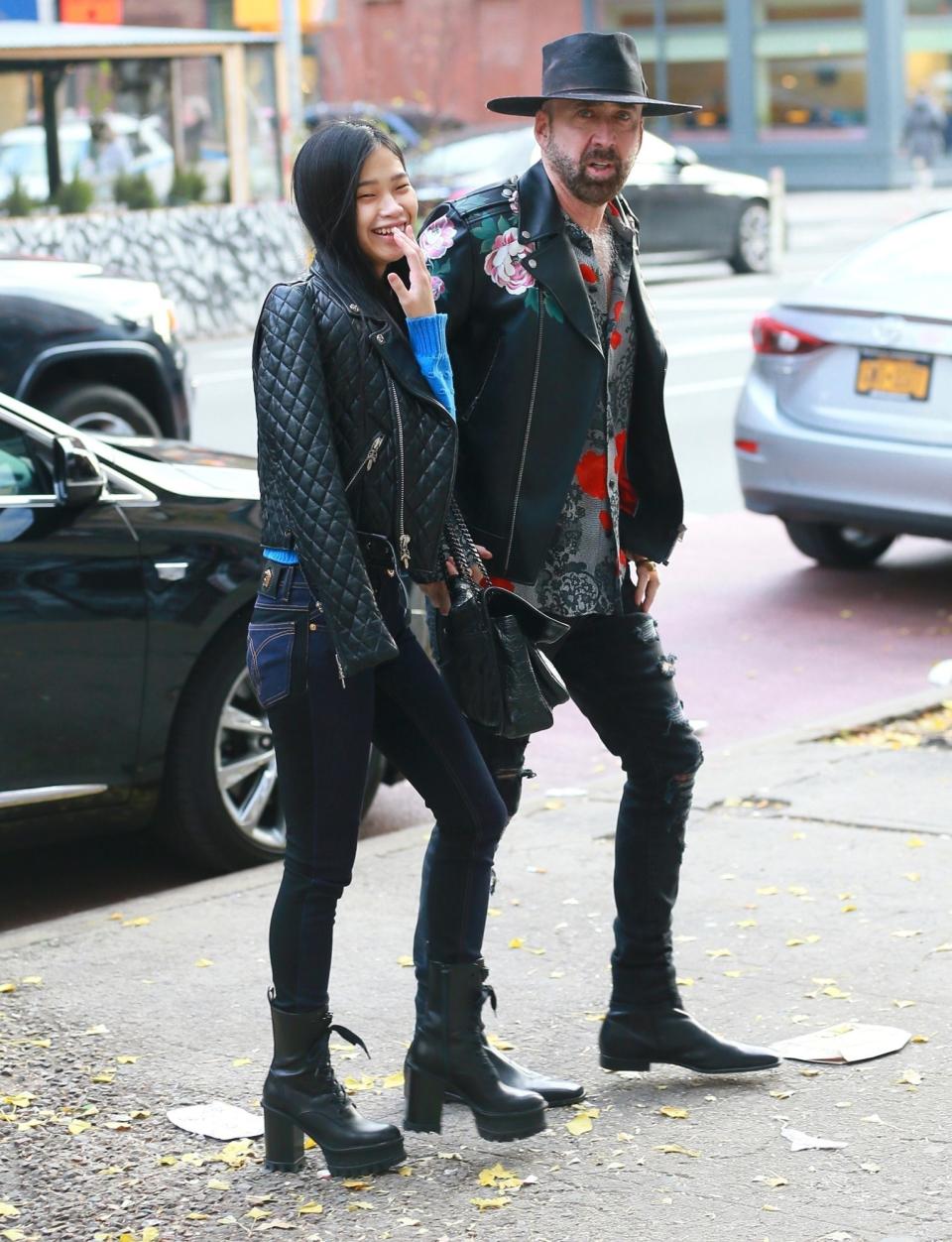 <p>Nic Cage and wife Riko Shibata head to N.Y.C.'s SoHo neighborhood to do some shopping after Thanksgiving.</p>