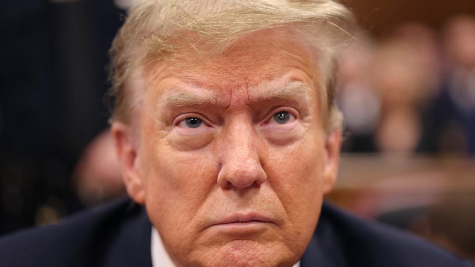 PHOTO: Former President Donald Trump sits in the courtroom during his hush money trial at Manhattan Criminal Court on May 21, 2024 in New York City. (Michael M. Santiago/Getty Images)