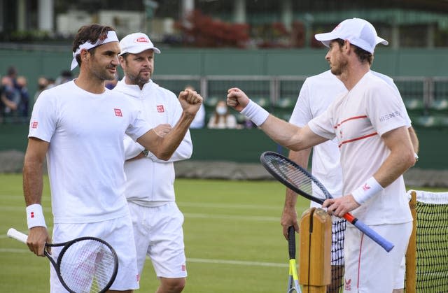 Roger Federer had a practise session with Andy Murray in the build up to his first round match at Wimbledon