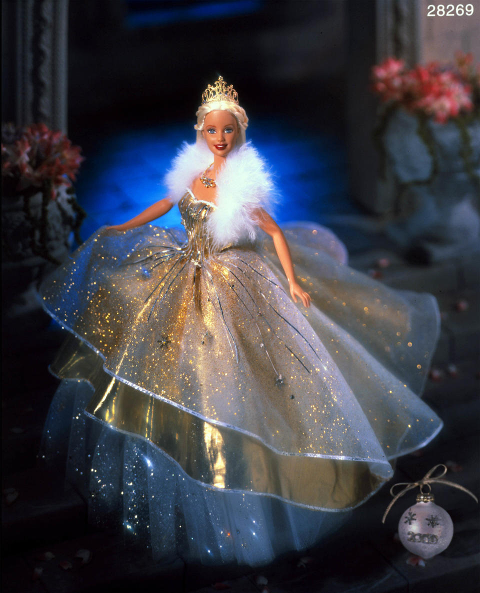 Mattel's 2000 Celebration Barbie, the first collectible doll of the new millennium.&nbsp;