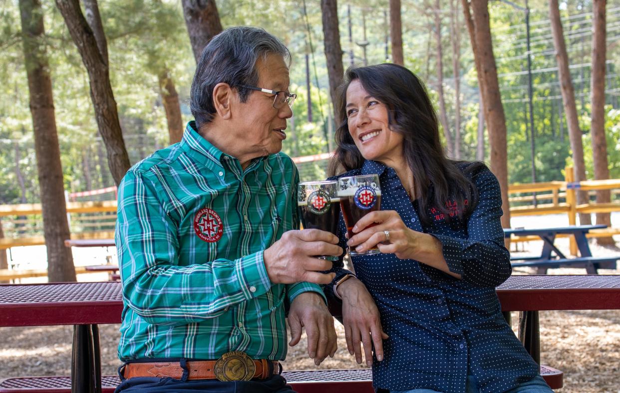 Highland Brewing Co. founder Oscar Wong and his daughter Leah Wong Ashburn, president/CEO and second-generation family owner.