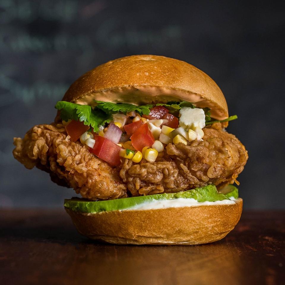 Tequila-Lime Chicken Burgers with Grilled Corn Salsa