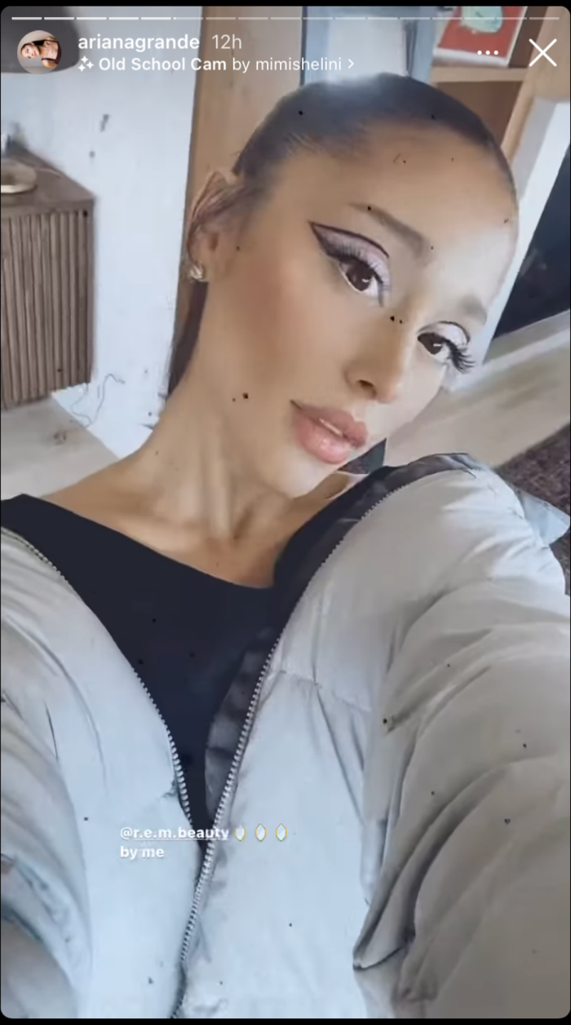 Ariana Grande Just Switched Up Her Signature Winged Eyeliner For A New Look 