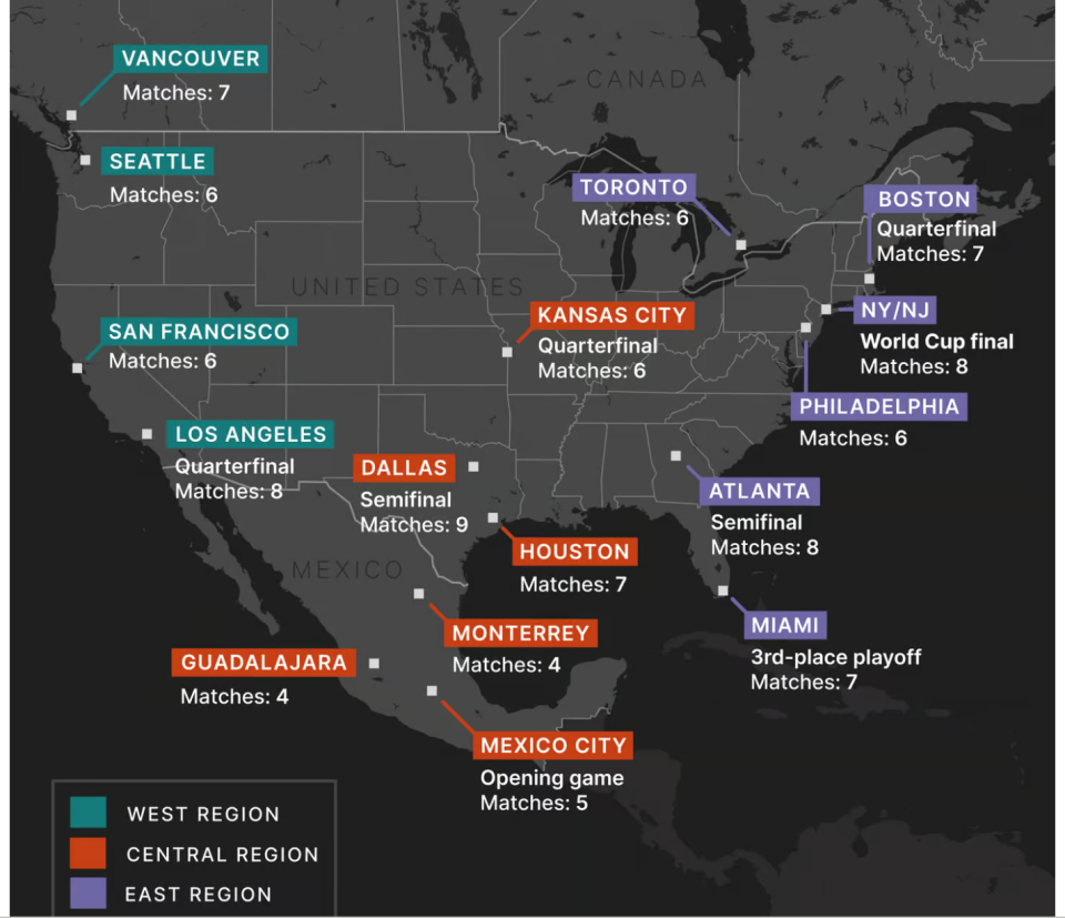 Texas is hosting 16 matches for the 2026 FIFA World CUP