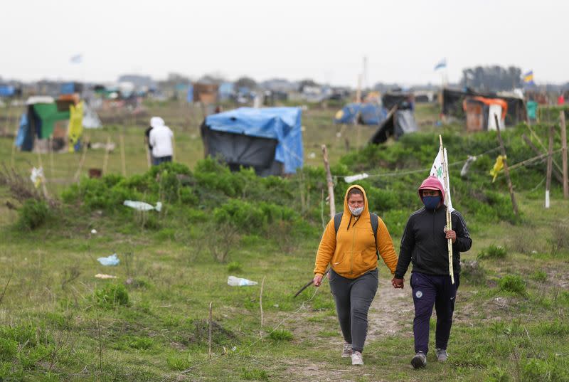 Families occupied a land on the outskirts of Buenos Aires, amid the outbreak of the coronavirus disease (COVID-19)