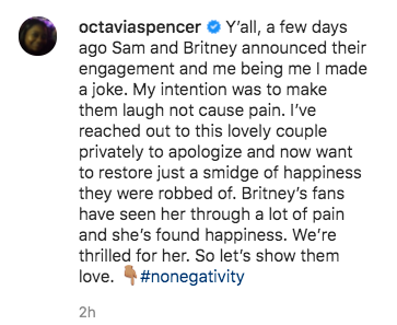 Y'all, a few days ago Sam and Britney announced their engagement and me being me I made a joke. My intention was to make them laugh not cause pain