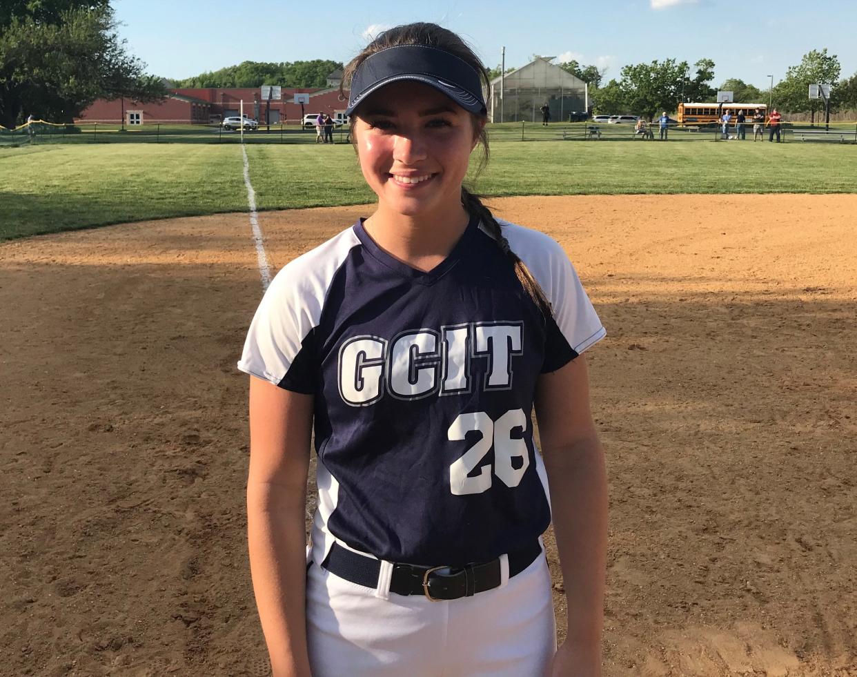 GCIT's Maddie Luedtke slugged two home runs as the Cheetahs opened tournament play with a 9-8 win over Vineland on Tuesday.