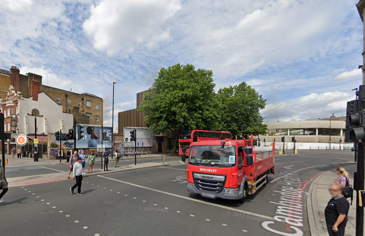 The collision happened close to Whitechapel Station (Google Maps)