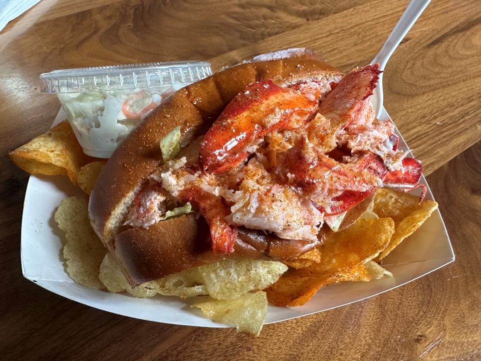 Lobster Roll at J's Lobster and Fish Market in Garage Food Hall.