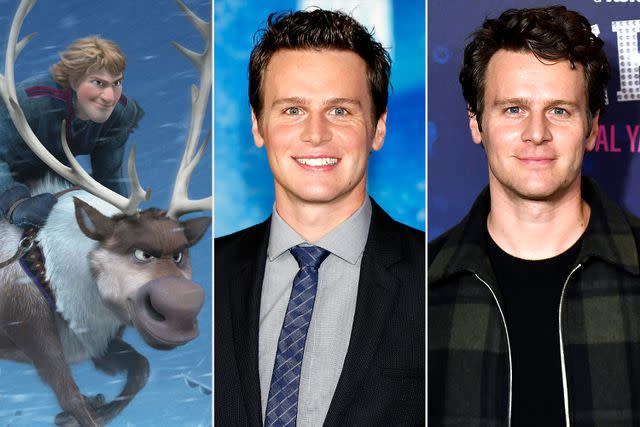 <p>Walt Disney Pictures/courtesy Everett; Kurt Krieger/Corbis via Getty; ANGELA WEISS/AFP via Getty</p> Jonathan Groff as Kristoff and Sven in Frozen