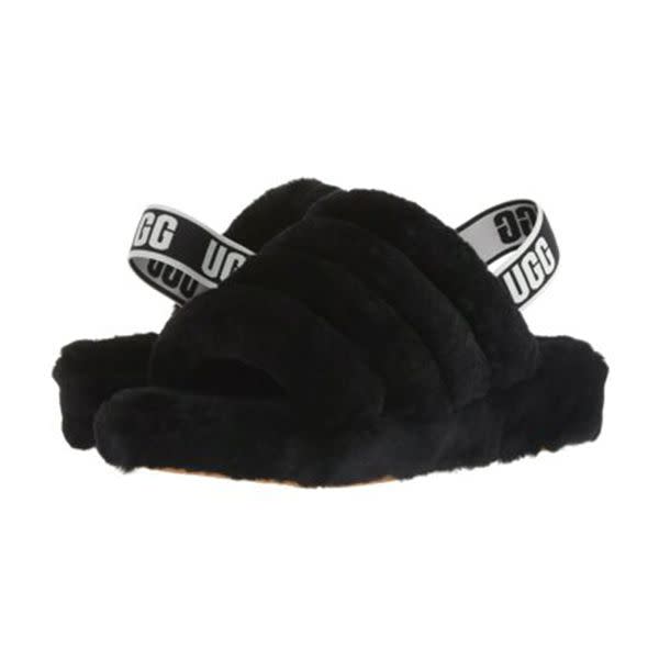 Credit: <a href="http://goto.walmart.com/c/2055067/565706/9383?subId1=intheknow&subId2=fuzzyslipperssweldon&subId3=uggslingbackslippers&veh=aff&sourceid=imp_000011112222333344&u=https%3A%2F%2Fwww.walmart.com%2Fip%2FWomen-s-UGG-Fluff-Slingback%2F824008238%3Fathbdg%3DL1700" rel="nofollow noopener" target="_blank" data-ylk="slk:Walmart;elm:context_link;itc:0;sec:content-canvas" class="link ">Walmart</a>