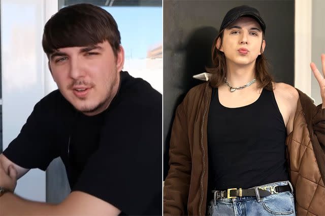 Chris Tyson/Twitter MrBeast's Chris Tyson before and after starting hormone replacement therapy