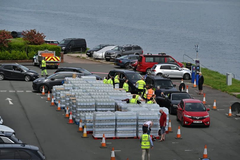 The new bottled water station at Freshwater Quarry Car Park