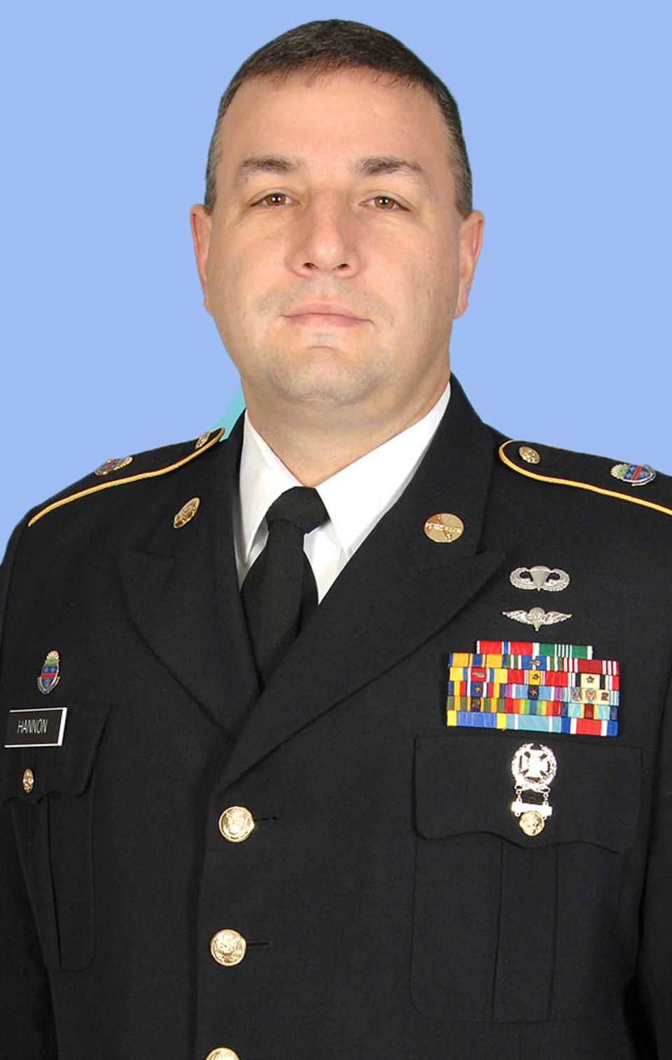 Ohio National Guard Sgt. 1st Class Shawn Hannon. The U.S. Defense Department says Hannon was among three members of the same Columbus-based Ohio National Guard unit killed in a suicide vehicle bomb attack in 2012 in Faryab province in northern Afghanistan.