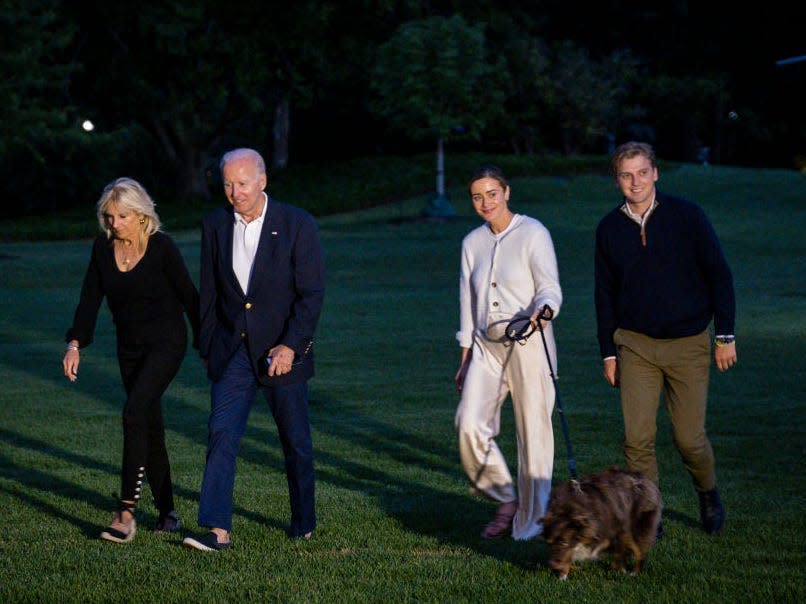 President Joe Biden, First Lady Jill Biden, grandaugher Naomi Biden and fiance Peter Neal