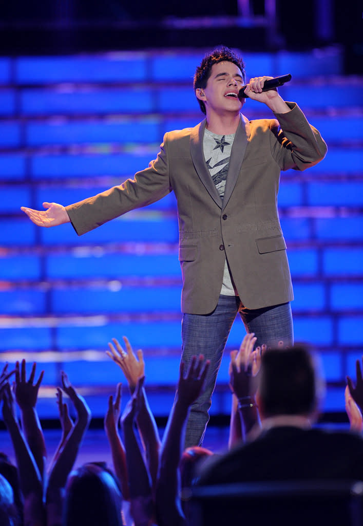 David Archuleta performs on American Idol.