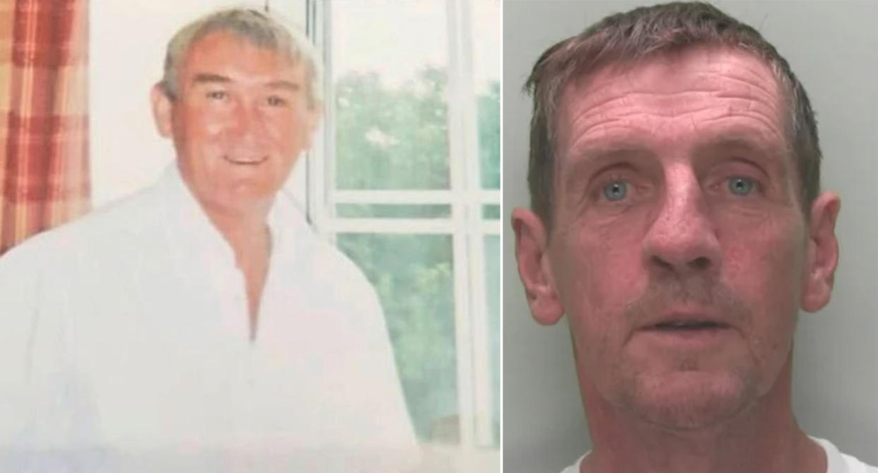 Brian McMahon (R) killed Melvin Murphy, 65, with a single blow (Picture: SWNS)