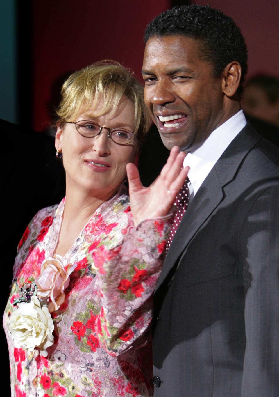 Denzel Washington and Meryl Streep, his co-star in &ldquo;The Manchurian Candidate,&rdquo; arrive at the Venice Film Festival in 2004. (Photo: ASSOCIATED PRESS)