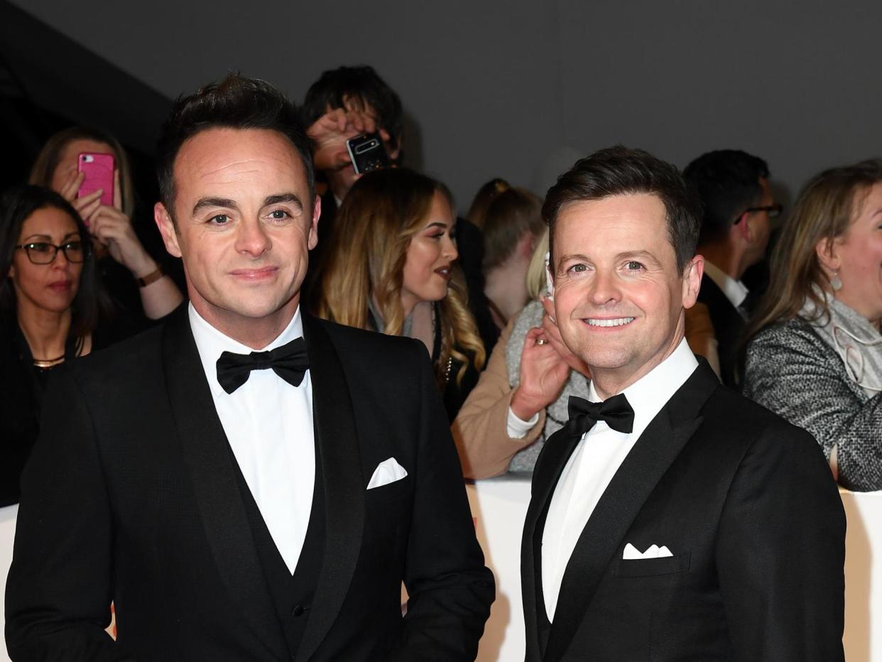 Ant and Dec in 2020: Getty Images