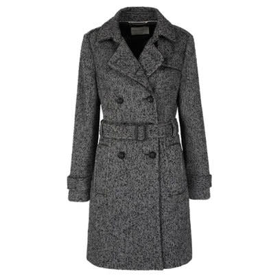Grey belted coat
