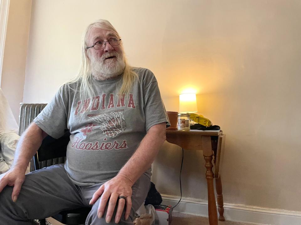 Jack Vest, a veteran, expects to spend Thanksgiving alone in his new home at MarMain Apartments this year because he's estranged from his family. But he's grateful to be alive after a heart attack last year.